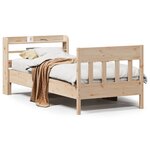 vidaXL Cadre de lit sans matelas 100x200 cm bois massif de pin