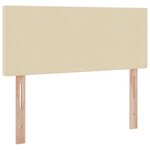 vidaXL Lit avec rangement et matelas avec matelas Crème 120 x 200 cm