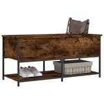 vidaXL Banc de rangement chêne fumé 100x42 5x47 cm bois d'ingénierie