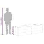 vidaXL Lit surélevé de jardin 200x50x54 cm WPC Gris