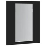 vidaXL Armoire à miroir de salle de bain LED Noir 40x12x45cm Acrylique