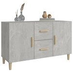 vidaXL Buffet gris béton 100x36x60 cm bois d'ingénierie