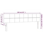 vidaXL Tête de lit à LED Noir 160x5x78/88 cm Velours