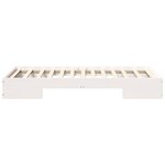 vidaXL Cadre de lit surélevé Blanc 100 x 200 cm Bois massif en pin