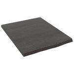 vidaXL Étagère murale marron foncé 40x50x2 cm bois chêne massif traité