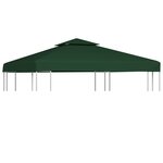 vidaXL Recouvrement de remplacement d'auvent 310 g/m² 3 x 3 m Vert