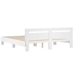 vidaXL Cadre de lit avec LED Blanc 193 x 203 cm Bois d'ingénierie