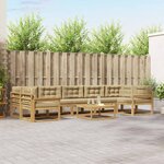 vidaXL Ensemble de canapés d'extérieur 6 Pièces Blanc et Beige