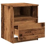 vidaXL Table de chevet 2 Pièces vieux bois 40x40x50 cm bois d’ingénierie