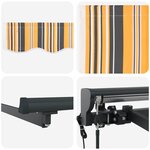 vidaXL Auvent Rétractable Rayure Multicolore 450x300 cm tissu