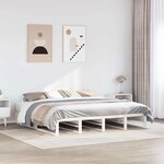 vidaXL Cadre de lit sans matelas blanc 180x200 cm bois massif de pin