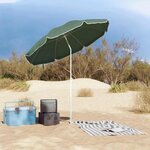 vidaXL Parasol de plage Vert 161 x 193 cm Polyester