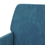vidaXL Banc Bleu 108x79x79 cm Velours