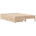 vidaXL Cadre de lit sans matelas 135x190 cm bois de pin massif
