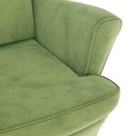 vidaXL Fauteuil vert clair velours