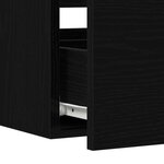 vidaXL Ensemble de mobilier de salle de bain 3 Pièces Chêne noir