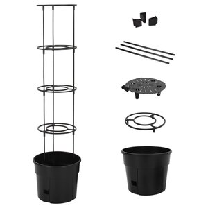 vidaXL Jardinière à tomate Anthracite Ø29 5x115 cm Polypropylène