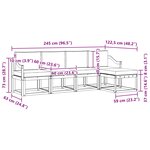 vidaXL Ensemble de canapés d'extérieur 5 pc Naturel et Anthracite