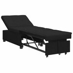 vidaXL Canapé-lit escamotable Noir 194 x 50 x 82 cm tissu