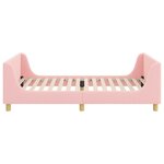 vidaXL Cadre de lit pour enfants avec tête de lit Rose 90 x 190 cm