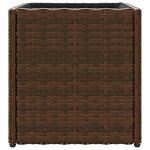 vidaXL Jardinière marron 36x30x32 cm résine tressée