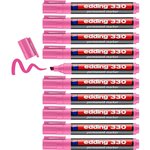 Marqueur Permanent 330 Rose Pointe Biseau 1-5 mm x 10 EDDING