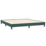 vidaXL Sommier à lattes de lit et matelas et LED vert foncé 180x210cm velours