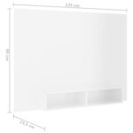 vidaXL Meuble TV mural Blanc brillant 135x23 5x90 cm Aggloméré