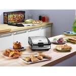 Tefal sw853d12 croque gaufre snack collection  2 sets de plaques antiadhésives et interchangeables inclus  gaufrier  livre recettes