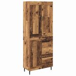 vidaXL Haut Armoire avec tiroir 2 Pièces Bois Ancien Bois d'ingénierie