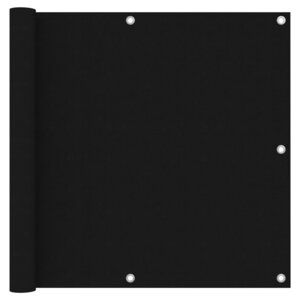 vidaXL Écran de balcon Noir 90x500 cm Tissu Oxford