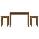 vidaXL Tables gigognes 3 Pièces Marron miel Bois de pin massif