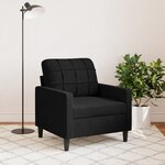 vidaXL Fauteuil Noir 60 cm Velours