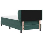 Lit Box Spring vidaXL avec Matelas Vert Foncé 90x190 cm Velours