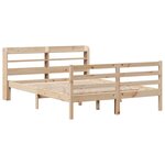 vidaXL Cadre de lit avec tête de lit 160x200 cm bois de pin massif