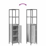 vidaXL Ensemble de mobilier de salle de bain 2 Pièces Gris sonoma et Noir