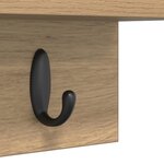 vidaXL Porte-manteau mural chêne artisanal 40 x 10.5 x 18 cm
