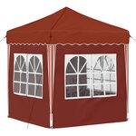 vidaXL Tente de fête pop-up 195 x 195 x 245 cm Terre cuite