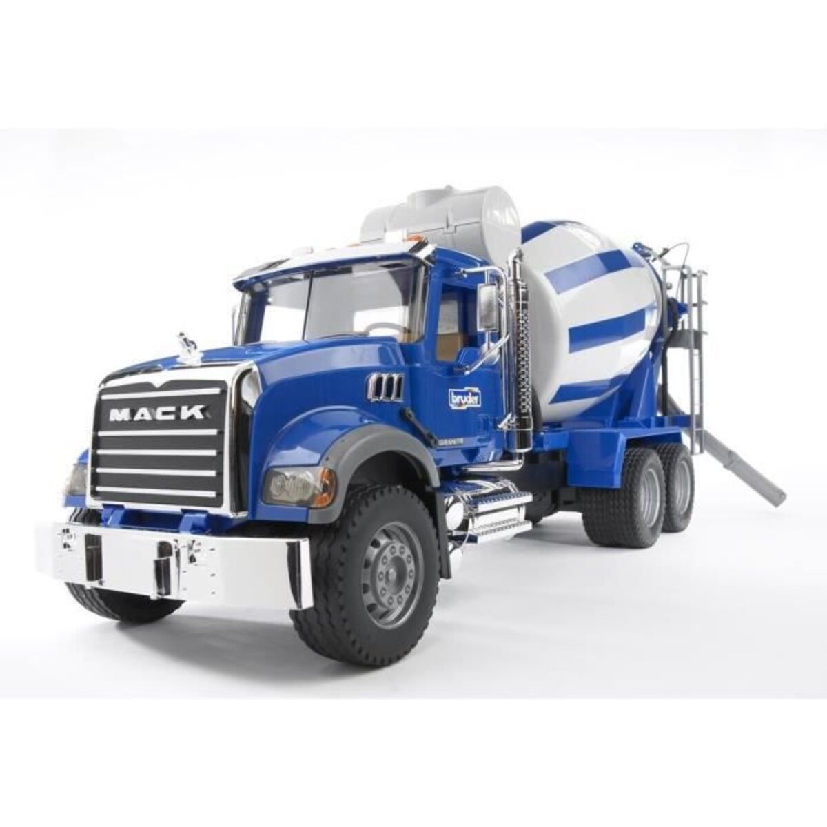 BRUDER - 2814 - Grand Camion toupie a beton MACK bleu - 65 cm - La Poste