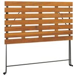 vidaXL Table de bistro pliante 100x54x71cm Bois acacia solide et acier