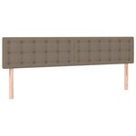 vidaXL Sommier à lattes de lit matelas et LED taupe 120x190 cm tissu
