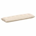 vidaXL Coussin de Dos Beige 160 x 50 cm Tissu en microfibre