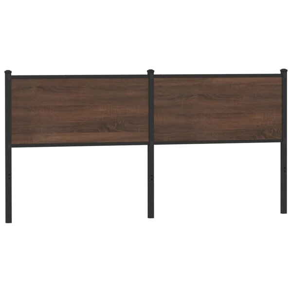 vidaXL Tête de lit chêne marron 160 cm bois d'ingénierie et acier