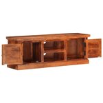 vidaXL Meuble TV avec portes 112x30x40 cm bois d'acacia massif