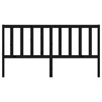 vidaXL Tête de lit Noir 206x4x100 cm Bois massif de pin