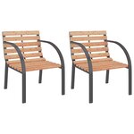vidaXL Chaises de jardin lot de 2 Bois