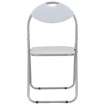 vidaXL Chaises pliantes à manger lot de 4 blanc similicuir