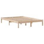 vidaXL Lit bibliothèque sans matelas 150x200 cm bois massif de pin