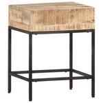 vidaXL Table d'appoint 40x30x50 cm Bois massif de manguier brut