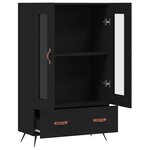vidaXL Buffet haut noir 69 5x31x115 cm bois d'ingénierie